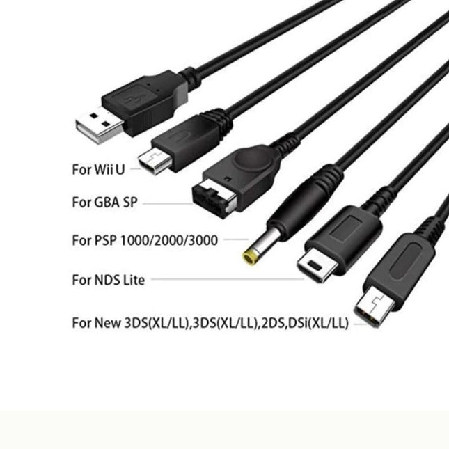 Universal 5-In-1 Usb Charger For Wii U 3Ds Nds Psp-1915198051509735426