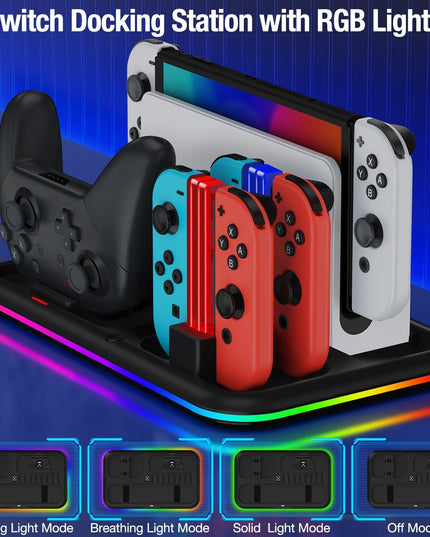 Rgb Light Charging Dock For Switch Oled - Compact-1922443390637707265