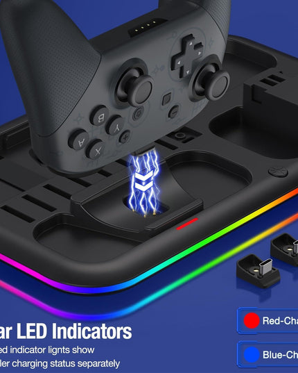 Rgb Light Charging Dock For Switch Oled - Compact-1922443390637707267
