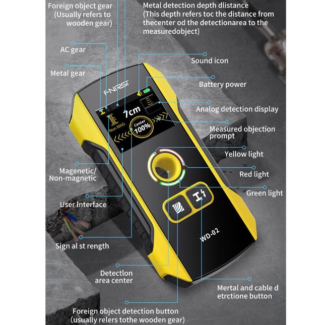 Wall Wire And Rebar Detector - Multifunctional-1915197130507685891
