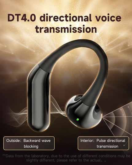 Wireless Half In-Ear Sports Earphones - Black-1915196694010662915