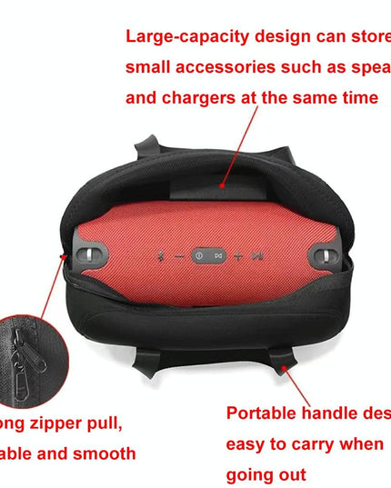 Protective Soft Case For Jbl Xtreme 3 / 4 Smart Speaker - Black Handbag-1915196917483180036