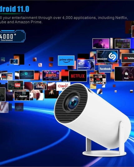 Smart Portable Projector With Android 11.0 System - 120 Lumen-1915196520362283015