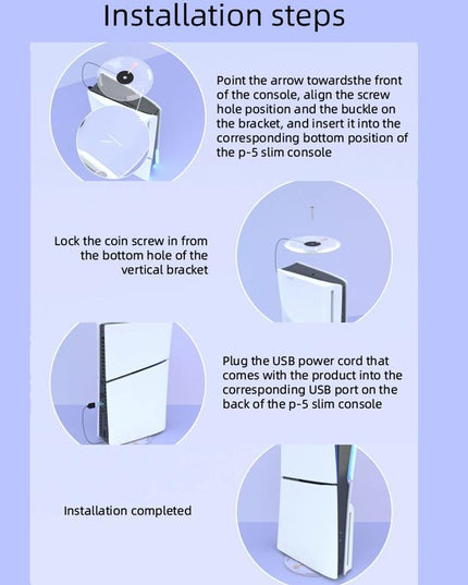 Vertical Storage Bracket For Ps5 Slim - Simple Rgb Colourful Transparent-1915196916178751494