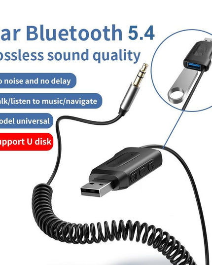 Usb Car Bluetooth Receiver With Bluetooth 5.4 And U Disk Support-1915198076809777153