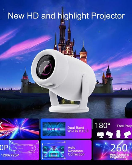 Intelligent Portable Projector With Android 12.0 For Family Use-1915197841157001217