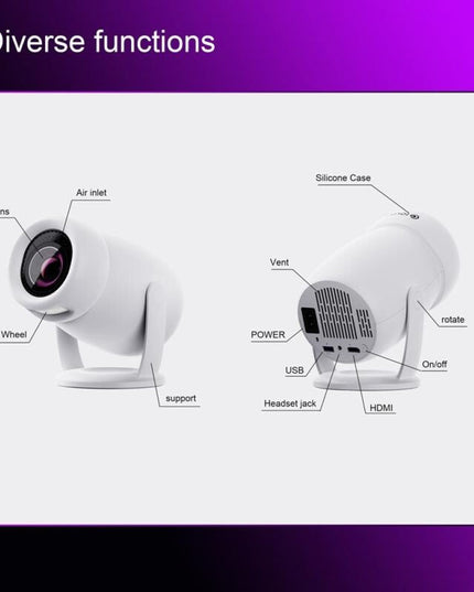 Intelligent Portable Projector With Android 12.0 For Family Use-1915197841157001220