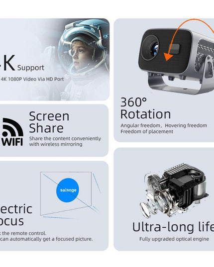 Portable 4K Android Smart Projector - Compact And Versatile-1915197817840865288