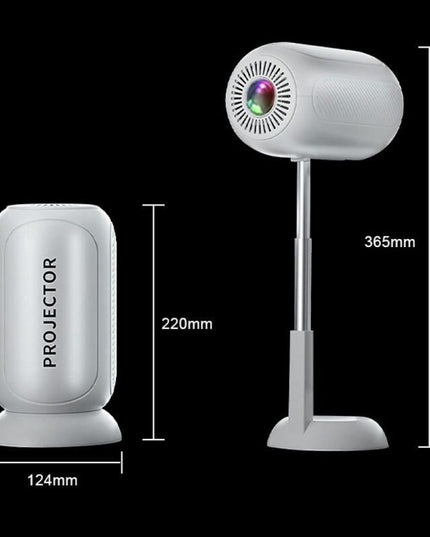 Android 11 Wifi6 4K Mini Projector With Hidden Lift And Gimbal - White-1915196657172090886