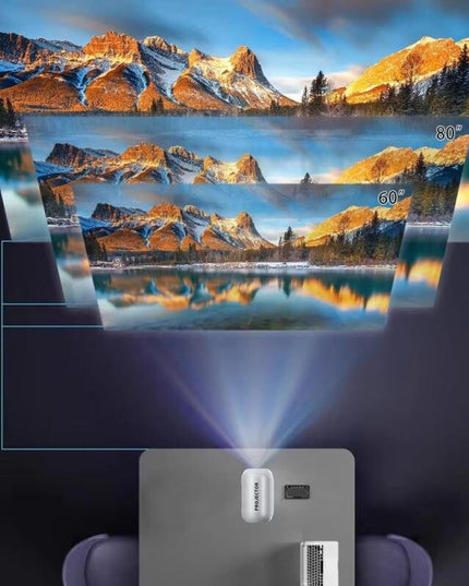 Android 11 Wifi6 4K Mini Projector With Hidden Lift And Gimbal - White-1915196657172090888