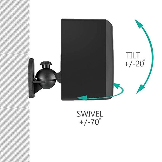 Rotatable 45 Degree Speaker Wall Mount Brackets For Surround Sound - Pair-1915198046505930755