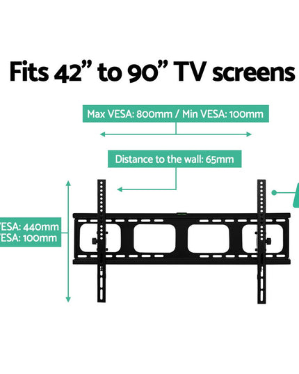 Artiss TV Wall Mount Bracket for 42"-90" LED LCD TVs Tilt Slim Flat Low Profile