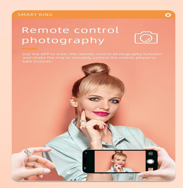 Smart Ring R10M Size 13 Heart Rate / Blood Oxygen / Sleep Monitoring Rose Gold