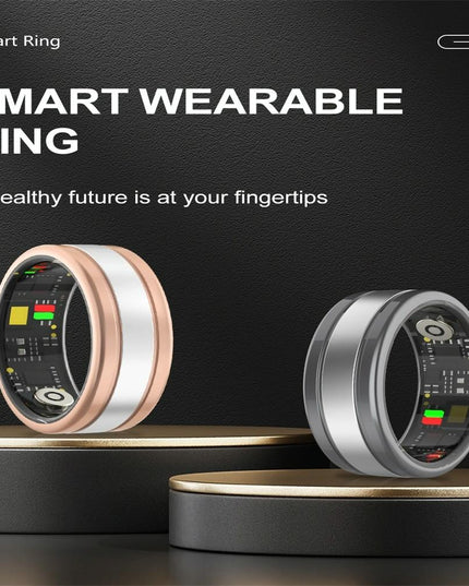 9 Smart Ring R18 Heart Rate Blood Oxygen Sleep Sports - Black