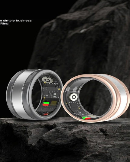9 Smart Ring R18 Heart Rate Blood Oxygen Sleep Sports - Black