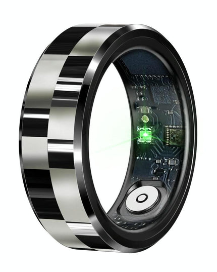 Smart Ring With Health Monitoring Gesture Control And Somatosensory Games - Size 10 - Black