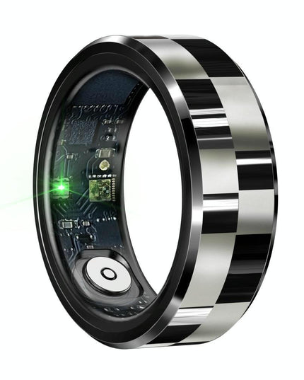 Smart Ring With Health Monitoring Gesture Control And Somatosensory Games - Size 10 - Black
