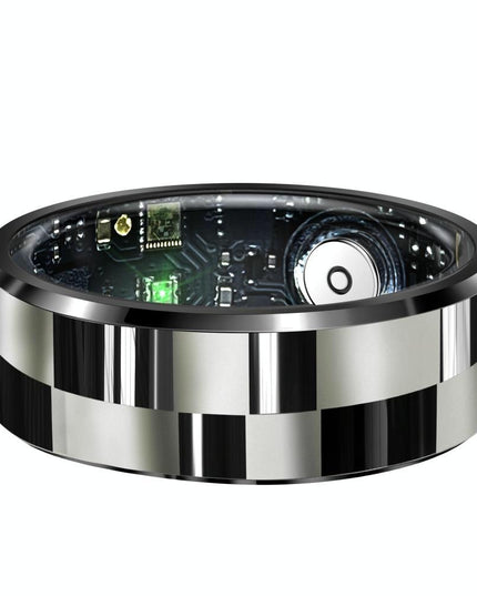 Smart Ring With Health Monitoring Gesture Control And Somatosensory Games - Size 10 - Black
