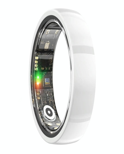 Smart Ring With Heart Rate Blood Oxygen Sleep & Sports Modes - Size 12 - Black