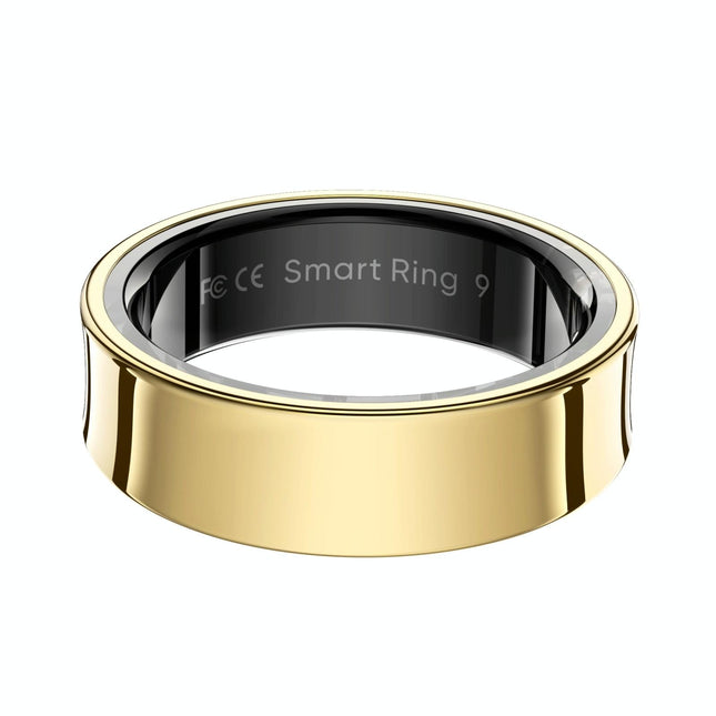 Smart Ring With Heart Rate Blood Oxygen Sleep Monitoring & Sports Modes - Size 10 - Black