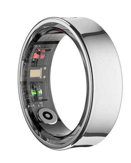 Smart Ring With Heart Rate Blood Oxygen Sleep Monitoring & Sports Modes - Size 10 - Black