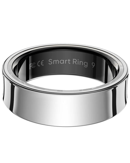 Smart Ring With Heart Rate Blood Oxygen Sleep Monitoring & Sports Modes - Size 10 - Black