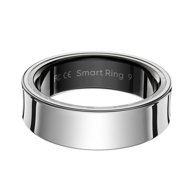 Smart Ring With Heart Rate Blood Oxygen Sleep Monitoring & Sports Modes - Size 10 - Black