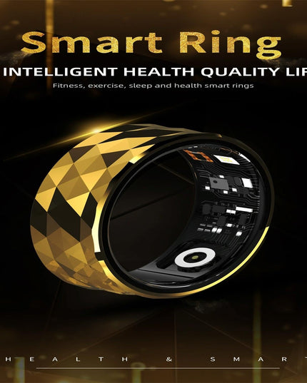 Smart Ring Health Monitoring Multiple Modes R12M Size 22 - Gold