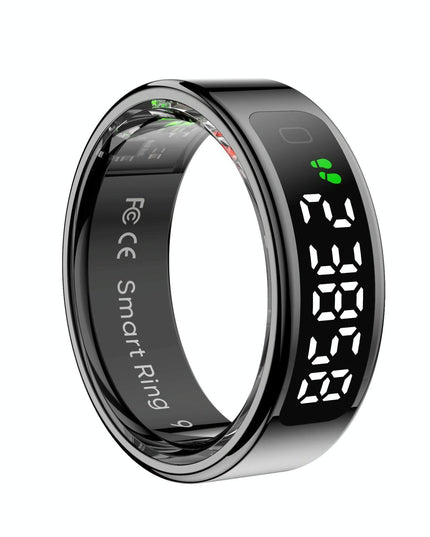 Smart Ring Heart Rate Blood Oxygen Sleep Sports Size 9 - Gold