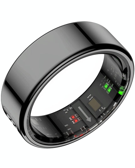 Smart Ring Heart Rate Blood Oxygen Sleep Sports Size 9 - Gold