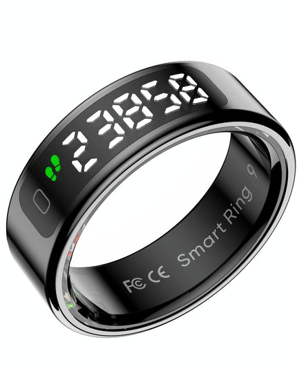 Smart Ring Heart Rate Blood Oxygen Sleep Sports Size 9 - Gold