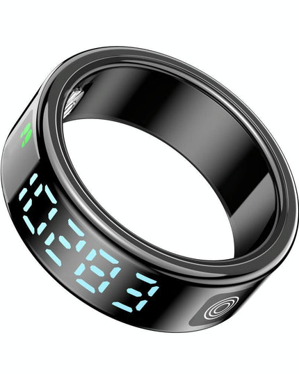 Smart Ring With Hand Gestures Control Health Monitoring & Sports Modes Size 12 - Gold
