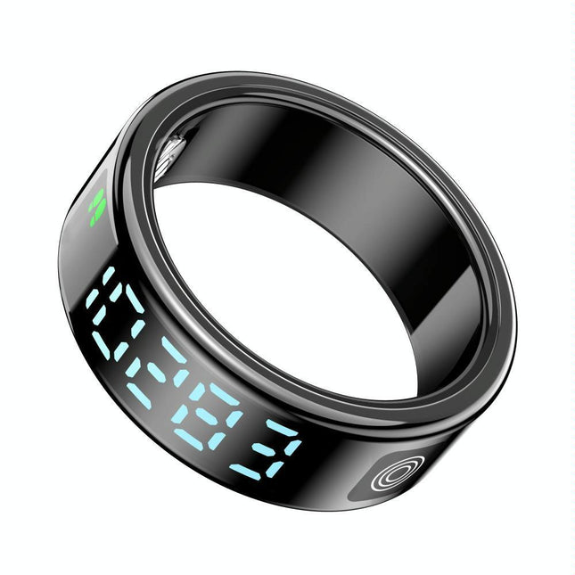 Smart Ring With Hand Gestures Control Health Monitoring & Sports Modes Size 12 - Gold