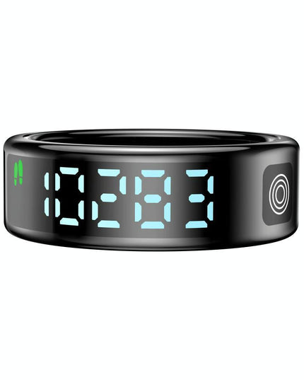 Smart Ring With Hand Gestures Control Health Monitoring & Sports Modes Size 12 - Gold