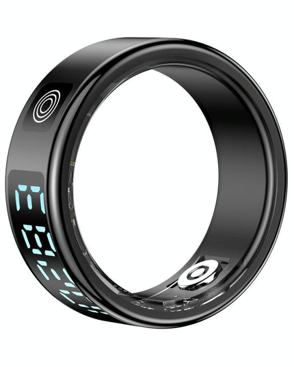 Smart Ring With Hand Gestures Control Health Monitoring & Sports Modes Size 12 - Gold