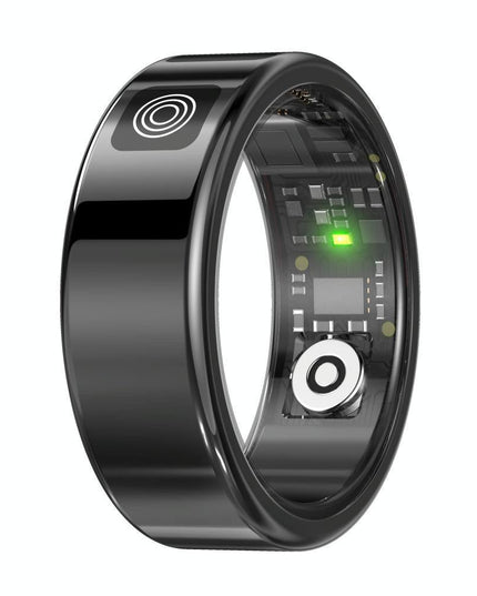 Smart Ring With Hand Gestures Control Health Monitoring & Sports Modes Size 12 - Gold