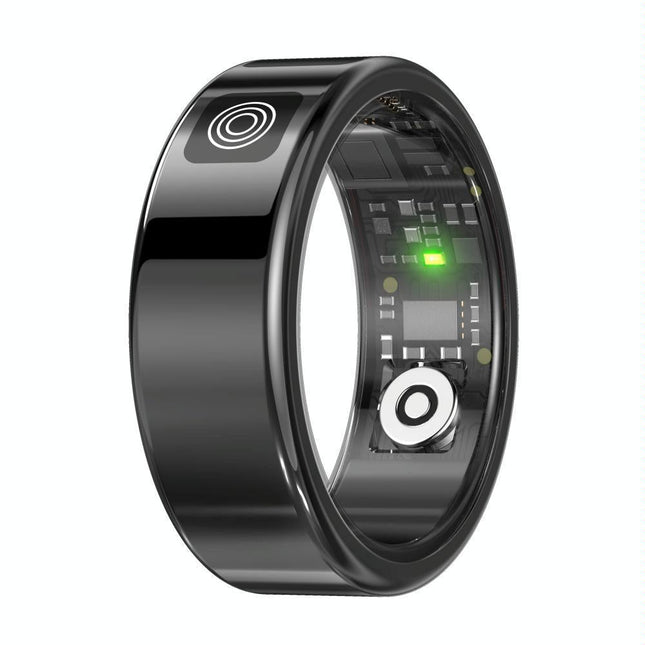 Smart Ring With Hand Gestures Control Health Monitoring & Sports Modes Size 12 - Gold