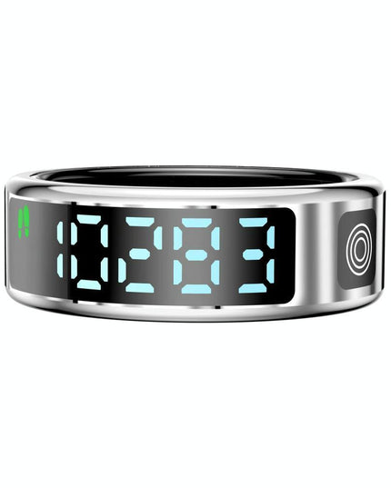 Smart Ring With Hand Gestures Control Health Monitoring & Sports Modes Size 12 - Gold