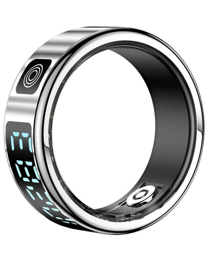 Smart Ring Hand Gestures Health Monitoring Sports Modes Size 10 - Silver