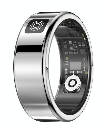 Smart Ring Hand Gestures Health Monitoring Sports Modes Size 10 - Silver