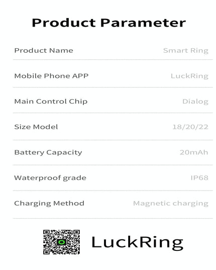 Smart Ring Health Monitoring Multiple Modes R12M Size 22 - Silver