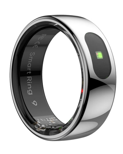 Smart Ring Size 7 Heart Rate Blood Oxygen Sleep Sports - Silver