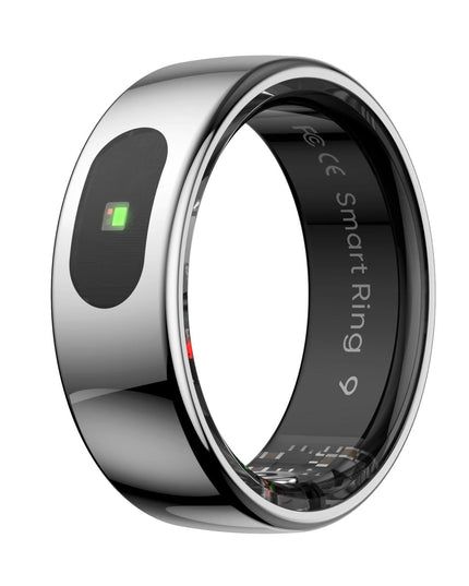 Smart Ring Size 7 Heart Rate Blood Oxygen Sleep Sports - Silver