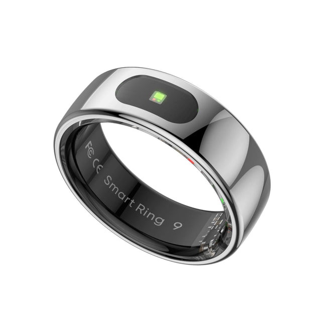 Smart Ring Size 7 Heart Rate Blood Oxygen Sleep Sports - Silver