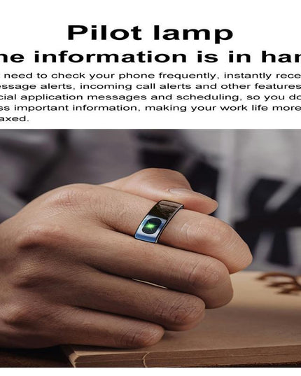 Smart Ring Size 7 Heart Rate Blood Oxygen Sleep Sports - Silver