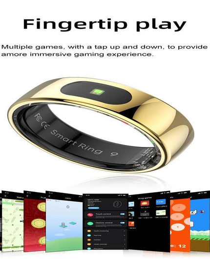 Smart Ring Size 7 Heart Rate Blood Oxygen Sleep Sports - Silver