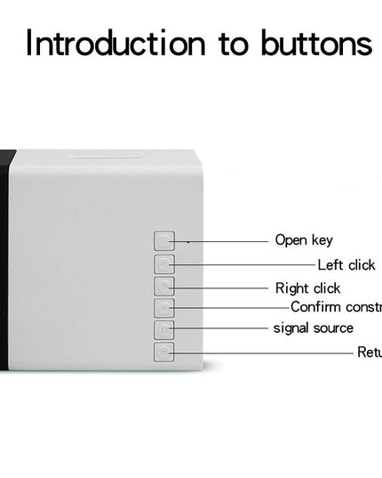 Mini Home Portable Cinema Projector - LED Compact Entertainment Projector for Movies & Gaming (White+black)