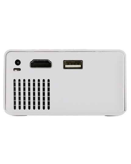 Mini Home Portable Cinema Projector - LED Compact Entertainment Projector for Movies & Gaming (White+black)