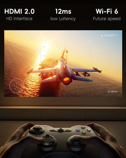 V100 Auto-Focus 4K Mini Projector (950S)with Android WiFi for Home Theater 197*91*101MM(2+8G)