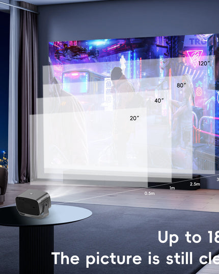 V100 Auto-Focus 4K Mini Projector (950S)with Android WiFi for Home Theater 197*91*101MM(2+8G)